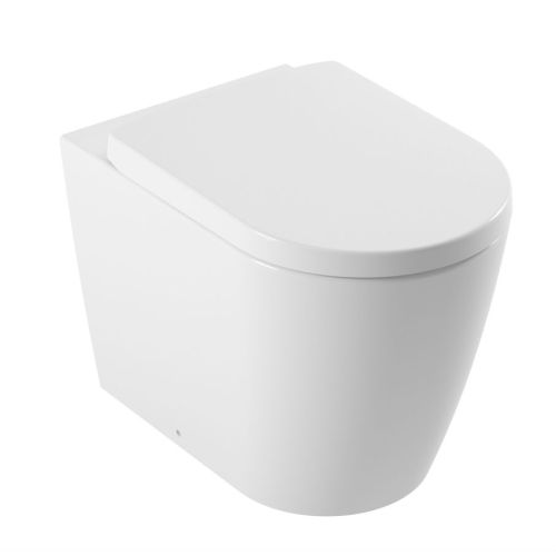 ΛΕΚΑΝΗ WC ΥΨΗΛΗΣ ΠΙΕΣΗΣ ΠΙΣΩ / ΚΑΤΩΣΤΟΜΙΑ ΜΕ ΚΑΛΥΜΜΑ Back to Wall SEREL SMART SM1100 White 56x36 cm